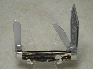 Bulldog Brand First Generation Solingen Germany Pit Bulls Trademark Stag Stockman Knife 