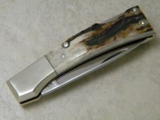 Elk Horn Surgical 1980 Taylor Cutlery Japan Stag Woodchuck Lockback Knife 