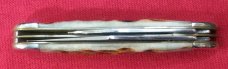 John Primble Belknap USA Wood BG-8 Barlow Knife 8Th Edition Blue Grass Commemorative- NIB