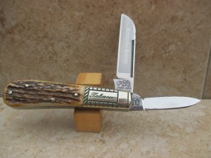Bulldog Brand 1st Generation Stag  Tobacco Barlow with Kentucky Burley etch 