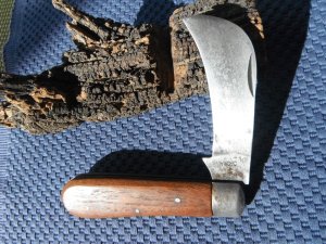 VINTAGE YCC JAPAN BAREHEAD FOLDING HOOK-BILL HAWK-BILL PRUNER KNIFE KNIVES FOLDING POCKET KNIFE