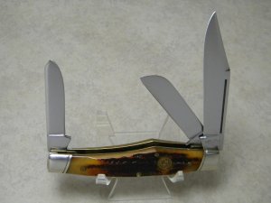 Canal Street Cutlery USA Genuine Bone Large Stockman Knife