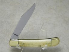 Custom Bone Slip Joint Folding 1 Blade Knife by A.M. Mayhall - C. 1960's
