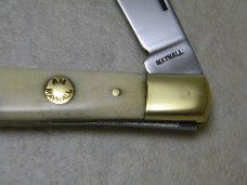 Custom Bone Slip Joint Folding 1 Blade Knife by A.M. Mayhall - C. 1960's