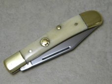 Custom Bone Slip Joint Folding 1 Blade Knife by A.M. Mayhall - C. 1960's