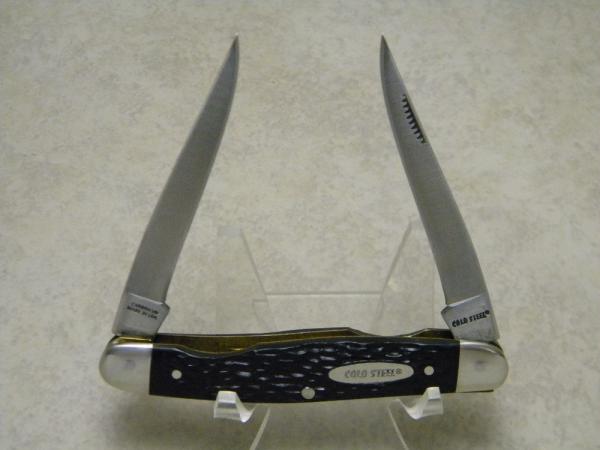 Cold Steel Made in USA Carbon V Jigged Black Muskrat Knife