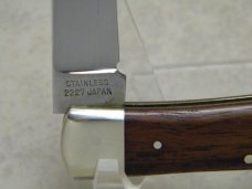 Ka-Bar KA-LOK Stainless 2227 Japan Wood Bolster Lock Locking Blade Knife c.1966-1982 Ka-Bar KA-LOK Stainless 2227 Japan Wood Bolster Lock Locking Blade Knife c.1966-1982