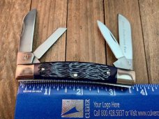 Coleman Seki Japan Made 4 Blade Congress in Blue Jigged Bone