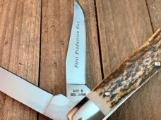 Coleman Seki Japan Made Tiny Trapper in Stag, HANDSOME Little Knife Coleman Seki Japan Made Tiny Trapper in Stag, HANDSOME Little Knife