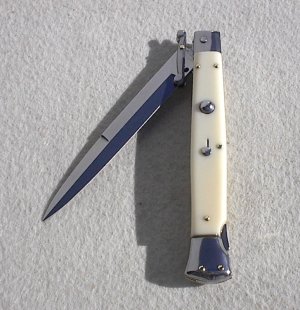 NEW 11" FRANK B. ITALIAN STILETTO IMT IVORY SWING GUARD  BAYONET BLADE