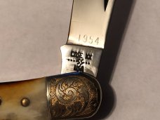 Case 5383 Engraved whittler brass bolster Case 5383 Engraved whittler brass bolster