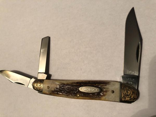 Case 5380 Engraved whittler brass bolster Case 5380 Engraved whittler brass bolster