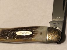 Case 5380 Engraved whittler brass bolster Case 5380 Engraved whittler brass bolster