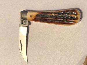 A Wright &Sons pruning knife stag