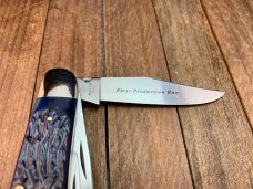 Coleman Seki Japan Made Blue Jigged Bone 3 Blade Sowbelly
