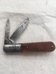 FINE RUSSELL BARLOW 2 BLADE CLIP straight line stamp