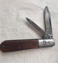 FINE RUSSELL BARLOW 2 BLADE CLIP straight line stamp