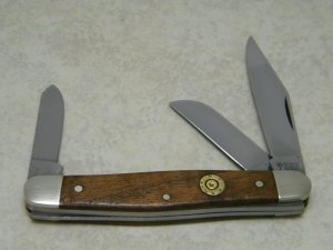 Boker Solingen Germany Wood 40 S&W HP Shield Stockman Knife c.1980's