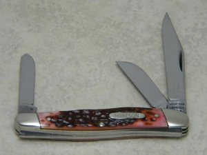 Robeson Shuredge USA 633728 Imitation Strawberry Bone Stockman Knife c.1960's