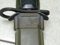 US M7 CONETTA US Military Bayonet with US M8A1 Olive Drab Green Scabbard - Vietnam Era