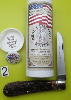 GEC Charlie Campagna SFO WAYNORTH CUTLERY REAL LAMBFOOT KNIFE. ........ (002)