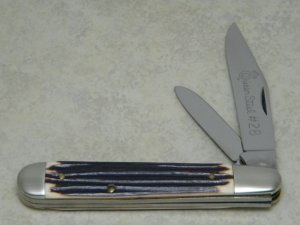 Queen Steel #28 Imitation Winterbottom Bone Large English Jack Knife c.1960's
