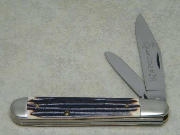 Queen Steel #28 Imitation Winterbottom Bone Large English Jack Knife c.1960's Queen Steel #28 Imitation Winterbottom Bone Large English Jack Knife c.1960's