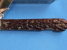 Ka-Bar Cheetah / Swing Guard Knife w/ Nice Red Bone Handles & Dog Head Shield -NOS in Box & M/NM Ka-Bar Cheetah / Swing Guard Knife w/ Nice Red Bone Handles & Dog Head Shield -NOS in Box & M/NM