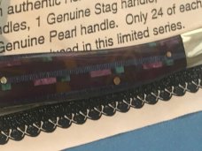 Paul Henckels Toothpick knife  w/ Multi Color (Purple, Green, Blue) Synthetic Handles -NOS +Orig Box