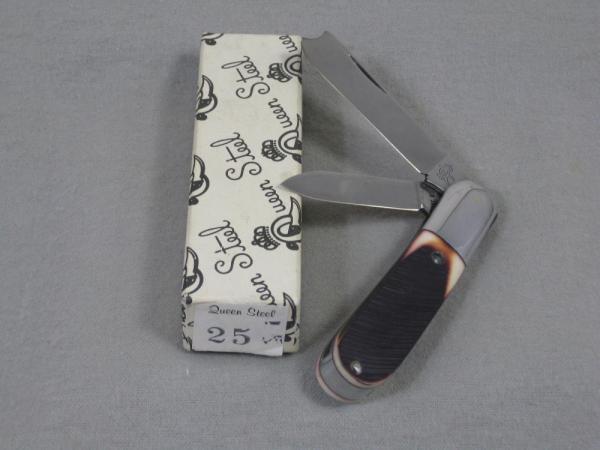 QUEEN STEEL #25 1995 ONE ARM RAZOR ALUMINUM BARLOW 2 BLADE KNIFE IN BOX QUEEN STEEL #25 1995 ONE ARM RAZOR ALUMINUM BARLOW 2 BLADE KNIFE IN BOX