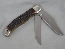 QUEEN STEEL #9145 2 BLADE HUNTER FOLDING KNIFE AND SHEATH QUEEN STEEL #9145 2 BLADE HUNTER FOLDING KNIFE AND SHEATH