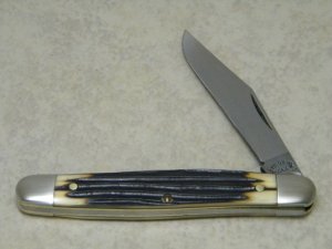 Queen Cut. Co. Titusville PA Imitation Winterbottom Bone Large Serpentine Pen Knife