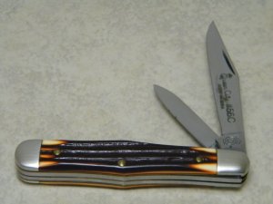 Queen Steel #56C Burnt Orange Imitation Winterbottom Bone Coke Bottle Knife Q90 Stamp Etched c.1990