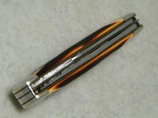 Queen Steel #56C Burnt Orange Imitation Winterbottom Bone Coke Bottle Knife Q90 Stamp Etched c.1990 Queen Steel #56C Burnt Orange Imitation Winterbottom Bone Coke Bottle Knife Q90 Stamp Etched c.1990