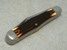 Queen Steel #56C Burnt Orange Imitation Winterbottom Bone Coke Bottle Knife Q90 Stamp Etched c.1990 Queen Steel #56C Burnt Orange Imitation Winterbottom Bone Coke Bottle Knife Q90 Stamp Etched c.1990