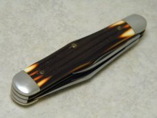 Queen Steel #56C Burnt Orange Imitation Winterbottom Bone Coke Bottle Knife Q90 Stamp Etched c.1990 Queen Steel #56C Burnt Orange Imitation Winterbottom Bone Coke Bottle Knife Q90 Stamp Etched c.1990