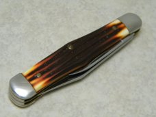 Queen Steel #56S Burnt Orange Imitation Winterbottom Bone Coke Bottle Knife Q90 Stamp Etched c.1990 Queen Steel #56S Burnt Orange Imitation Winterbottom Bone Coke Bottle Knife Q90 Stamp Etched c.1990