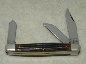 Queen #9 Winterbottom Bone Stockman "Q" w/Dagger USA Tang Stamp No Etch - c.1984-1990