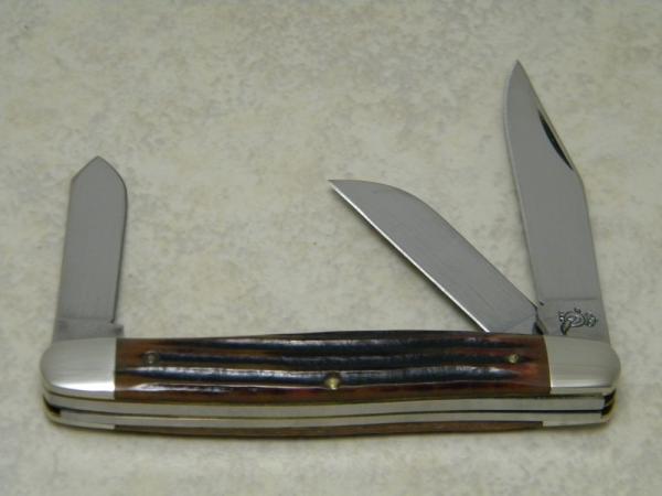 Queen #9 Winterbottom Bone Stockman "Q" w/Dagger USA Tang Stamp No Etch - c.1984-1990 Queen #9 Winterbottom Bone Stockman "Q" w/Dagger USA Tang Stamp No Etch - c.1984-1990