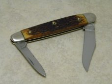 Queen #3 Made in USA Rogers Bone Sleeveboard Pen Knife No Tang Stamp Etched c.1960's Queen #3 Made in USA Rogers Bone Sleeveboard Pen Knife No Tang Stamp Etched c.1960's