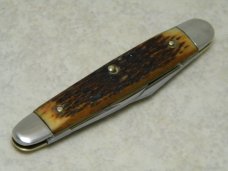Queen #3 Made in USA Rogers Bone Sleeveboard Pen Knife No Tang Stamp Etched c.1960's Queen #3 Made in USA Rogers Bone Sleeveboard Pen Knife No Tang Stamp Etched c.1960's