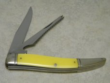 Western Boulder, Colo. Stainless Steel Yellow Toothpick Fish Knife c.1951-1978