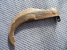 Vintage Handmade Mexican Saca Tripas knife w/ Talon Blade Handmade Horn Handle Vintage Handmade Mexican Saca Tripas knife w/ Talon Blade Handmade Horn Handle