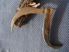 Vintage Handmade Mexican Saca Tripas knife w/ Talon Blade Handmade Horn Handle Vintage Handmade Mexican Saca Tripas knife w/ Talon Blade Handmade Horn Handle