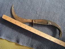 Vintage Handmade Mexican Saca Tripas knife w/ Talon Blade Handmade Horn Handle Vintage Handmade Mexican Saca Tripas knife w/ Talon Blade Handmade Horn Handle