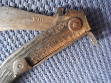 Vintage Handmade Mexican Saca Tripas knife w/ Talon Blade Handmade Horn Handle Vintage Handmade Mexican Saca Tripas knife w/ Talon Blade Handmade Horn Handle
