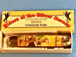 Vintage Camillus 2 Blade Large Cigar Knife w Riders of the Silver Screen Handles -Roy Rogers -NOS