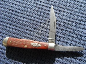 Vintage 1970's Case XX USA 9 Dot two blade poket knife.