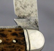 H. BOKER & CO'S IMPROVED CUTLERY,  TOOL KNIFE, Excellent Condition, Bone Handles