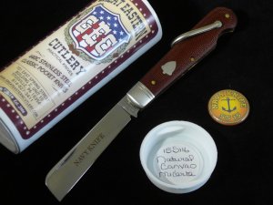 Great Eastern Natural Canvas Micarta Navy knife. 